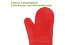 OSTWOLKE Topfhandschuhe Ofenhandschuhe Rot Silikon Non-Slip Bild 5