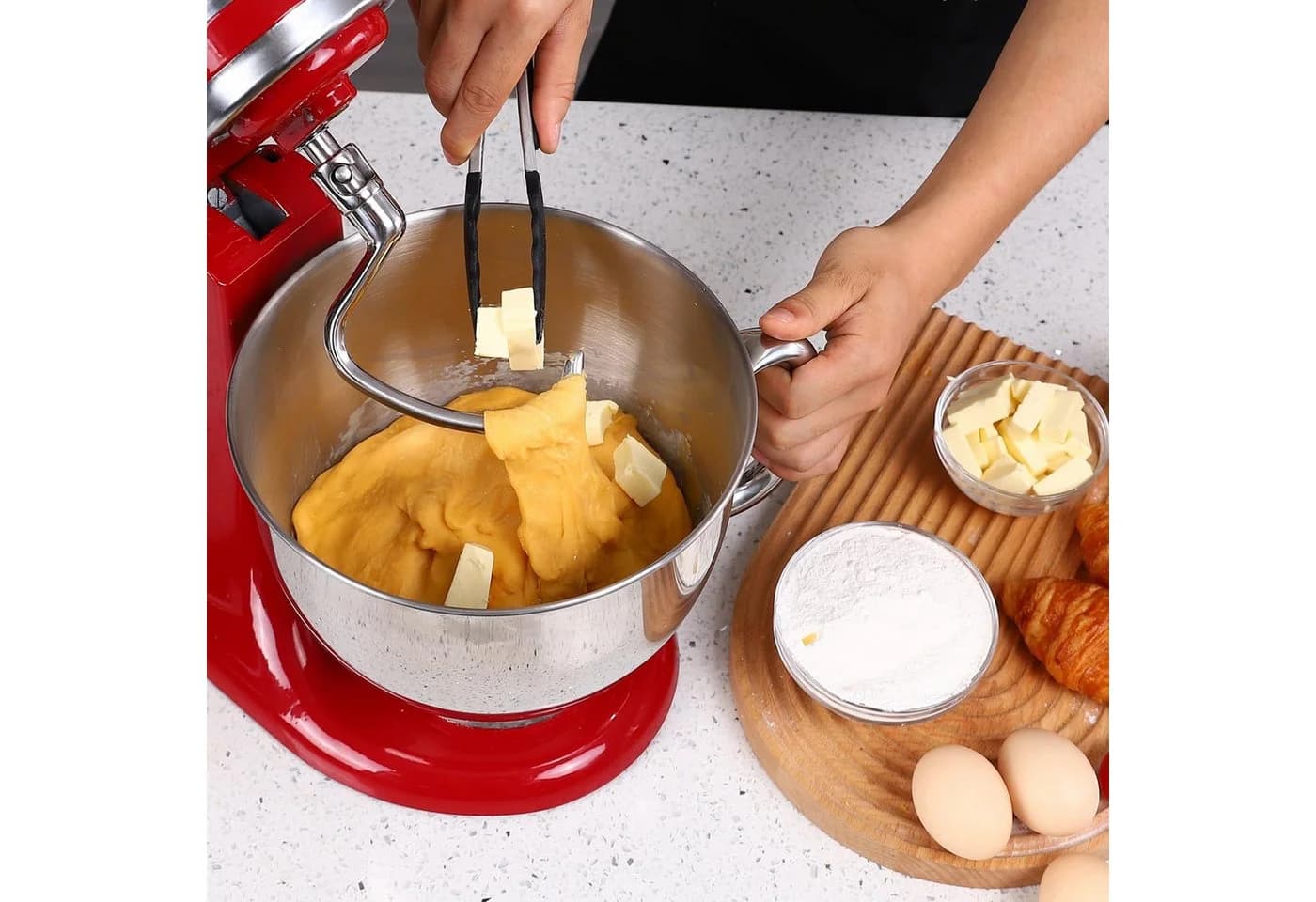 OSTWOLKE Küchenmaschinenschüssel Edelstahl 4,8L für KitchenAid Tilt-Head - Bild 4