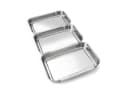 OSTWOLKE Panierschale 3-teilig Edelstahl Silber Stapelbar Bild 1