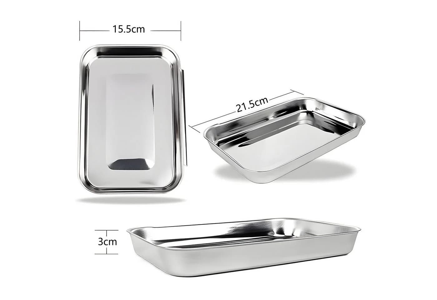 OSTWOLKE Panierschale 3-teilig Edelstahl Silber Stapelbar - Bild 3