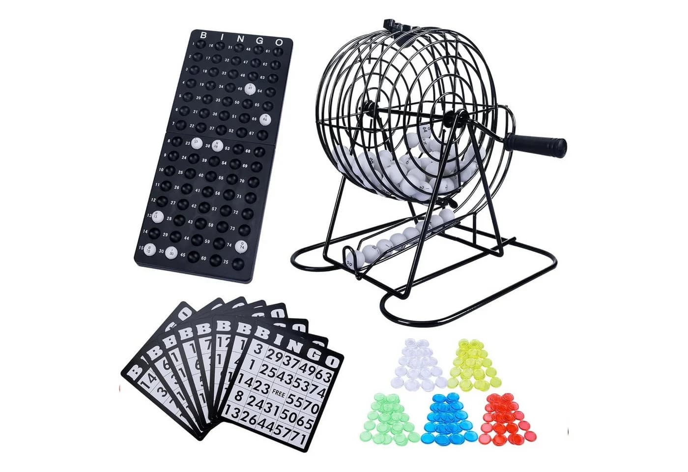 OSTWOLKE Bingo Spiel Metalltrommel Set 75 Kugeln - Bild 2
