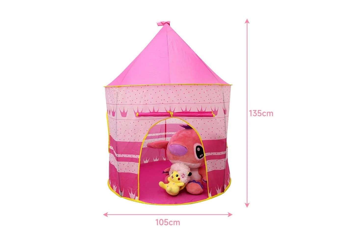 OSTWOLKE Spielzelt Kinderzelt Prinzessinnen-Schloss Rosa