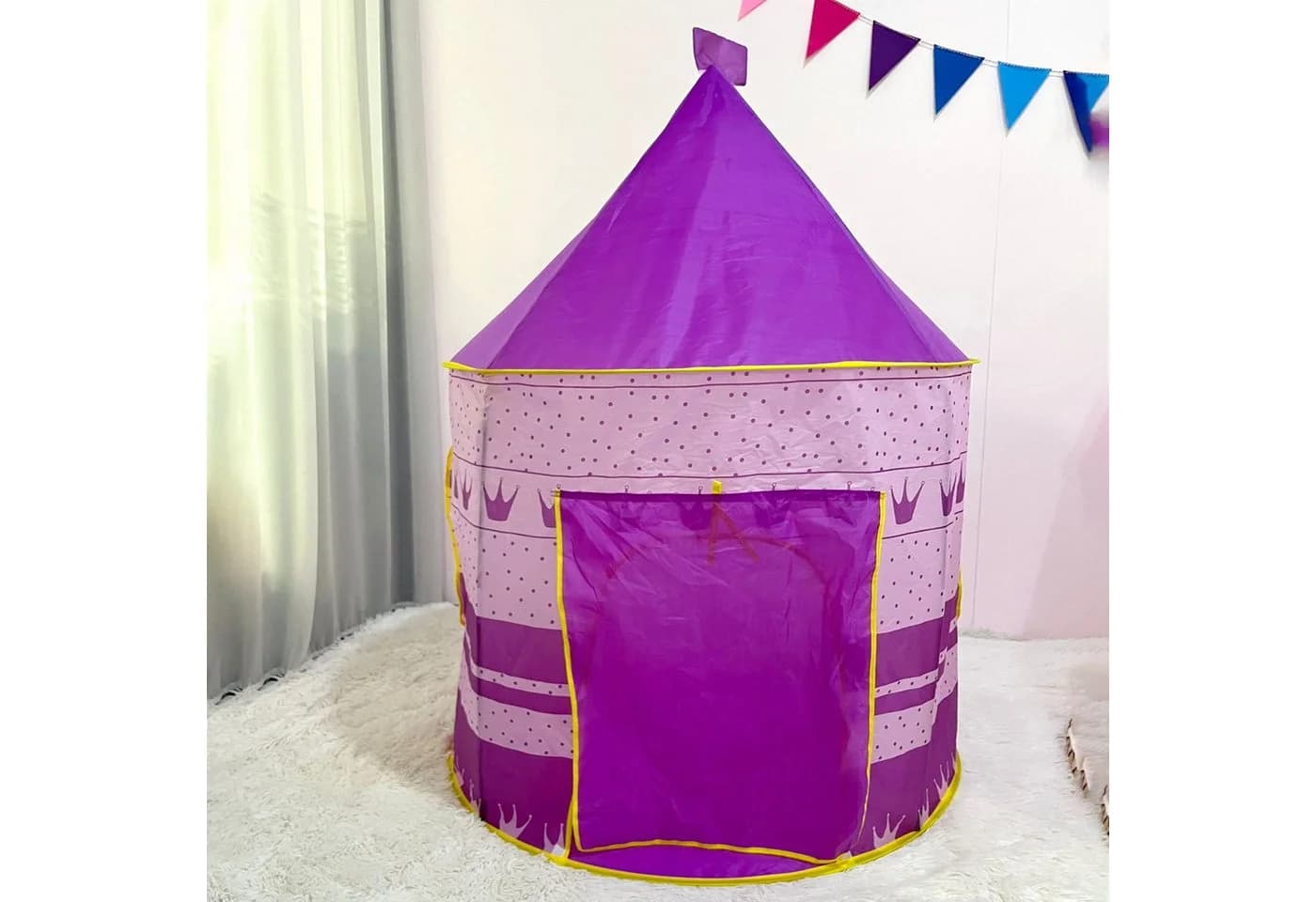 OSTWOLKE Spielzelt Prinzessinnen-Schloss-Design Lila - Bild 3
