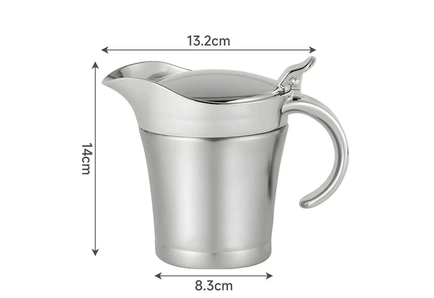 OSTWOLKE Thermo-Sauciere Edelstahl 450ml mit Klappdeckel