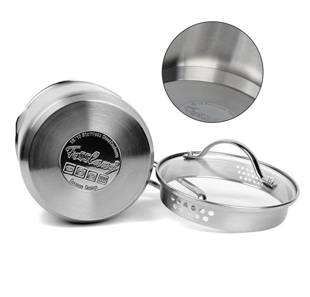 OSTWOLKE Milchtopf 1,5L mit Deckel Edelstahl 18/10 Induktion - Bild 4