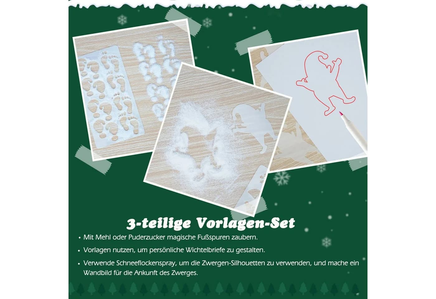 Wichtel Set aus Holz mit Pinseln und Farben - Bild 4