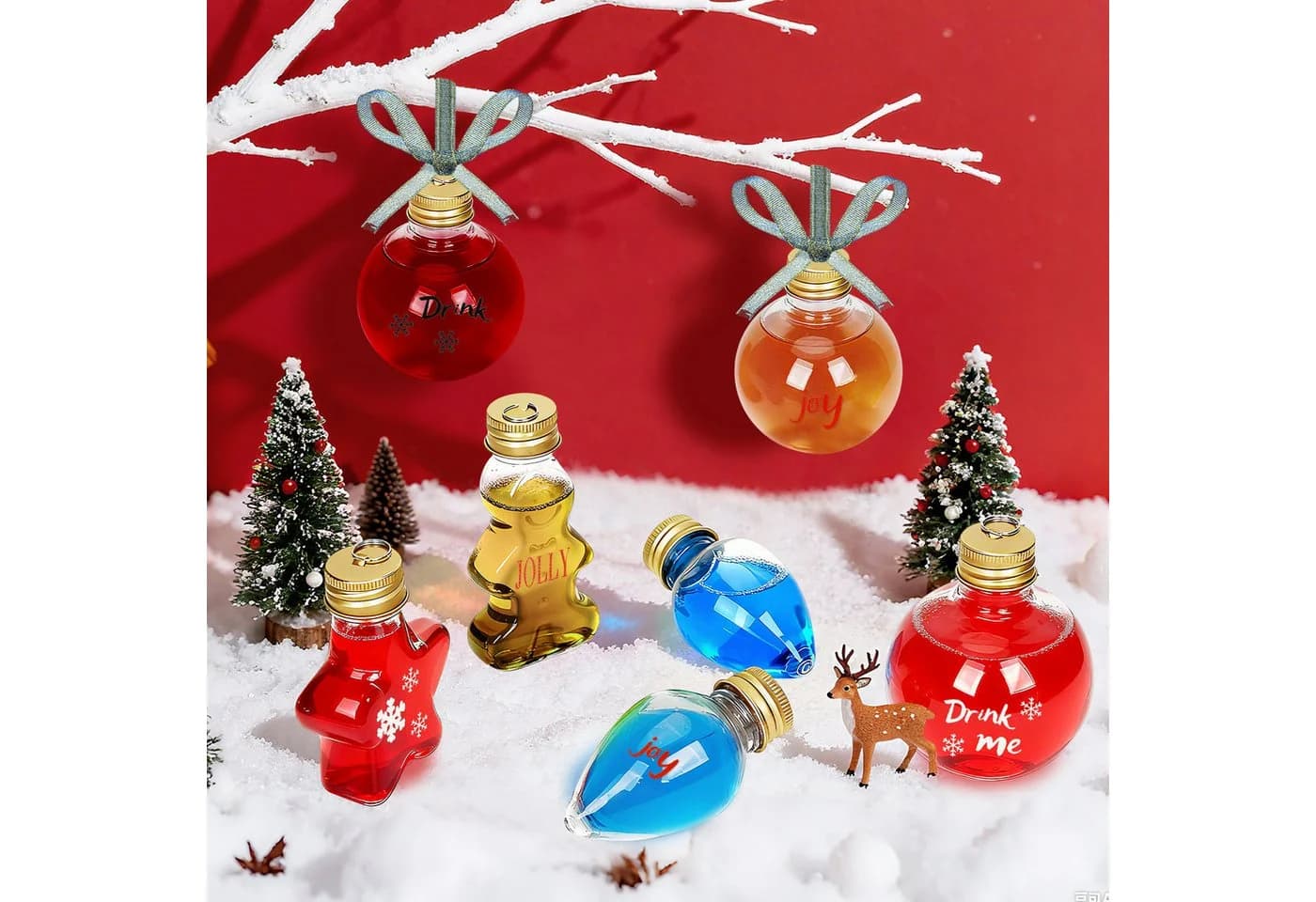 OSTWOLKE 30x Weihnachtsbaumkugeln Durchsichtig DIY Festliche Deko - Bild 3