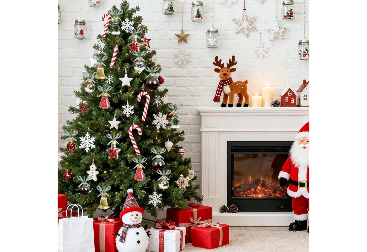OSTWOLKE 30x Weihnachtsbaumkugeln Durchsichtig DIY Festliche Deko - Bild 4