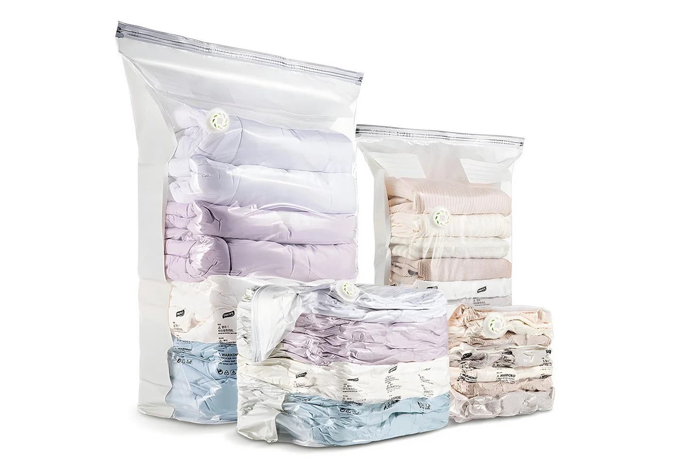 OSTWOLKE Aufbewahrungstasche 4pcs Vakuumbeutel für Kleidung Extra groß Platzsparend - Bild 2