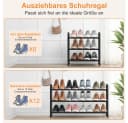 OSTWOLKE Schuhregal Expandable 3 Ebenen Metall Schwarz Bild 1
