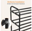 OSTWOLKE Schuhregal Expandable 3 Ebenen Metall Schwarz Bild 4