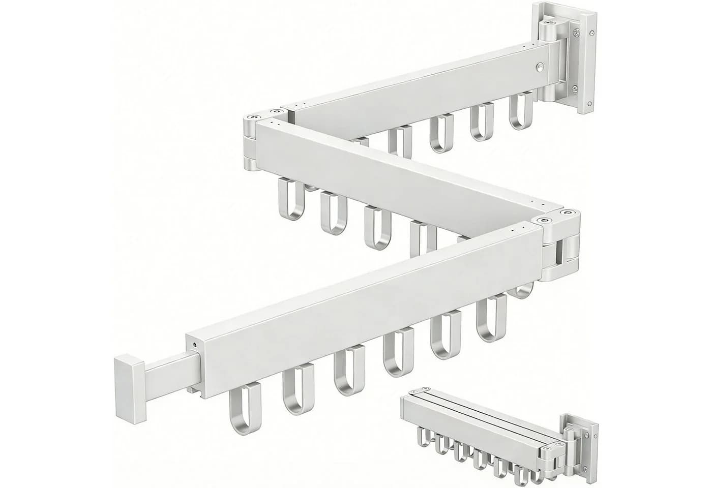 OSTWOLKE Wandwäschetrockner 120cm Klappbar Ausziehbar