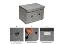 OSTWOLKE Aufbewahrungsbox Grau 3er Set mit Deckel & Klettverschluss Bild 1