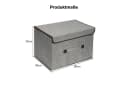 OSTWOLKE Aufbewahrungsbox Grau 3er Set mit Deckel & Klettverschluss Bild 3