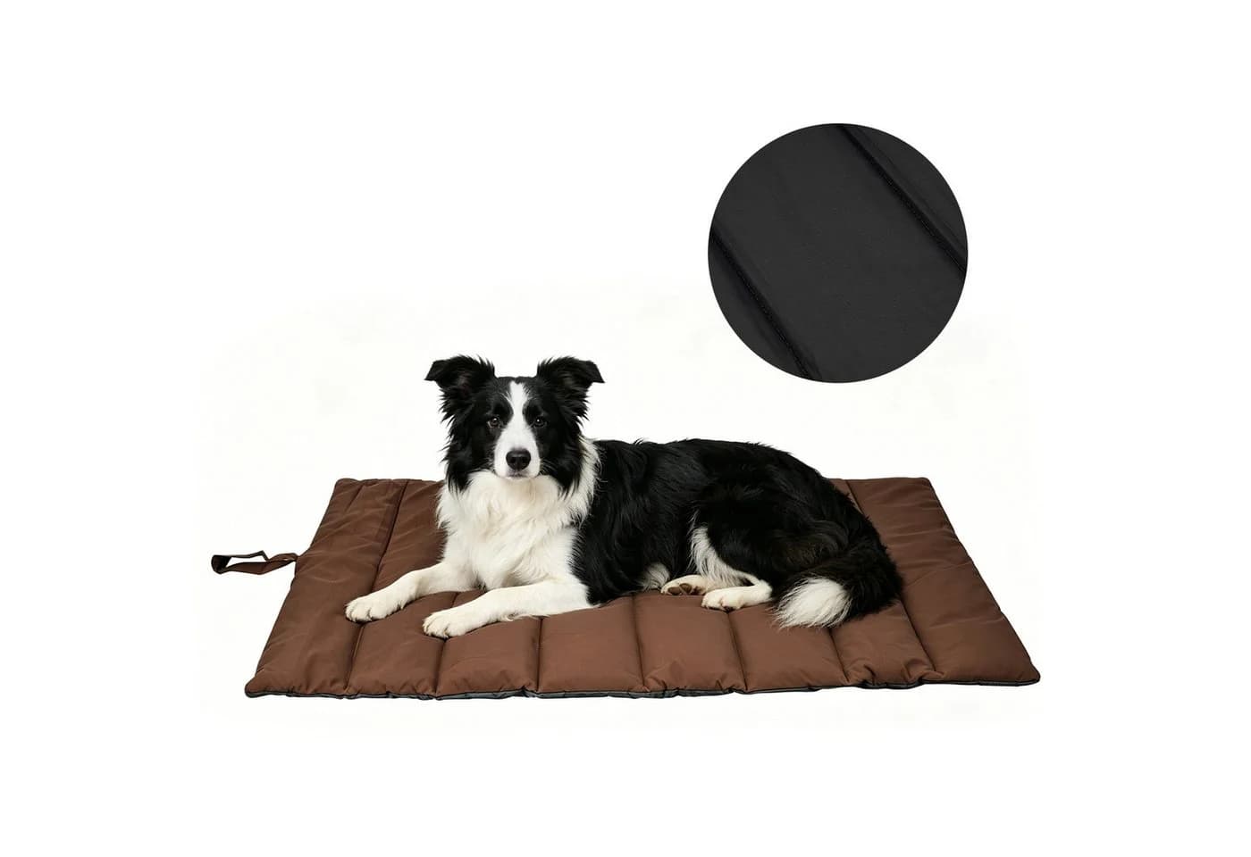 OSTWOLKE Wasserdichte Faltbare Hundematte Braun 110x68 cm
