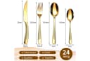 OSTWOLKE Besteck-Set 24-teilig Goldfarben Edelstahl mit Geschenkbox Bild 1