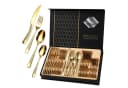 OSTWOLKE Besteck-Set 24-teilig Goldfarben Edelstahl mit Geschenkbox Bild 2