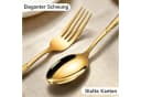 OSTWOLKE Besteck-Set 24-teilig Goldfarben Edelstahl mit Geschenkbox Bild 3