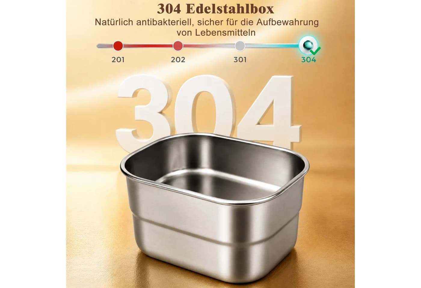 OSTWOLKE Snackbox mit 8 Fächern Edelstahl 304 + PP - Bild 5