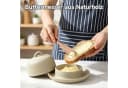 OSTWOLKE Butterdose aus Keramik mit Deckel und Holzbuttermesser Bild 5