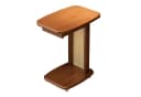 OSTWOLKE C-Form Beistelltisch mit Rollen und Schublade Schwarz/Braun Bild 2