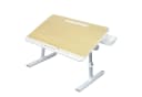 OSTWOLKE Klappbarer Laptoptisch höhenverstellbar beige/weiß Bild 1