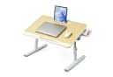 OSTWOLKE Klappbarer Laptoptisch höhenverstellbar beige/weiß Bild 2