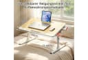 OSTWOLKE Klappbarer Laptoptisch höhenverstellbar beige/weiß Bild 3