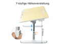 OSTWOLKE Klappbarer Laptoptisch höhenverstellbar beige/weiß Bild 4