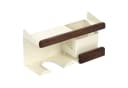 OSTWOLKE Haartrocknerhalter Organizer Braun Aluminium Holz Bild 3