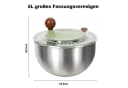 OSTWOLKE Salatschleuder Edelstahl 5L mit Kurbel Bild 3