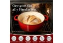OSTWOLKE Schmortopf 2-in-1 Emailliert Rot 4,8L & 1,8L Gusspfanne Bild 1
