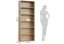Homfa Bücherregal Standregal Büroregal Raumteiler 6 Fächer Weiß Bild 5
