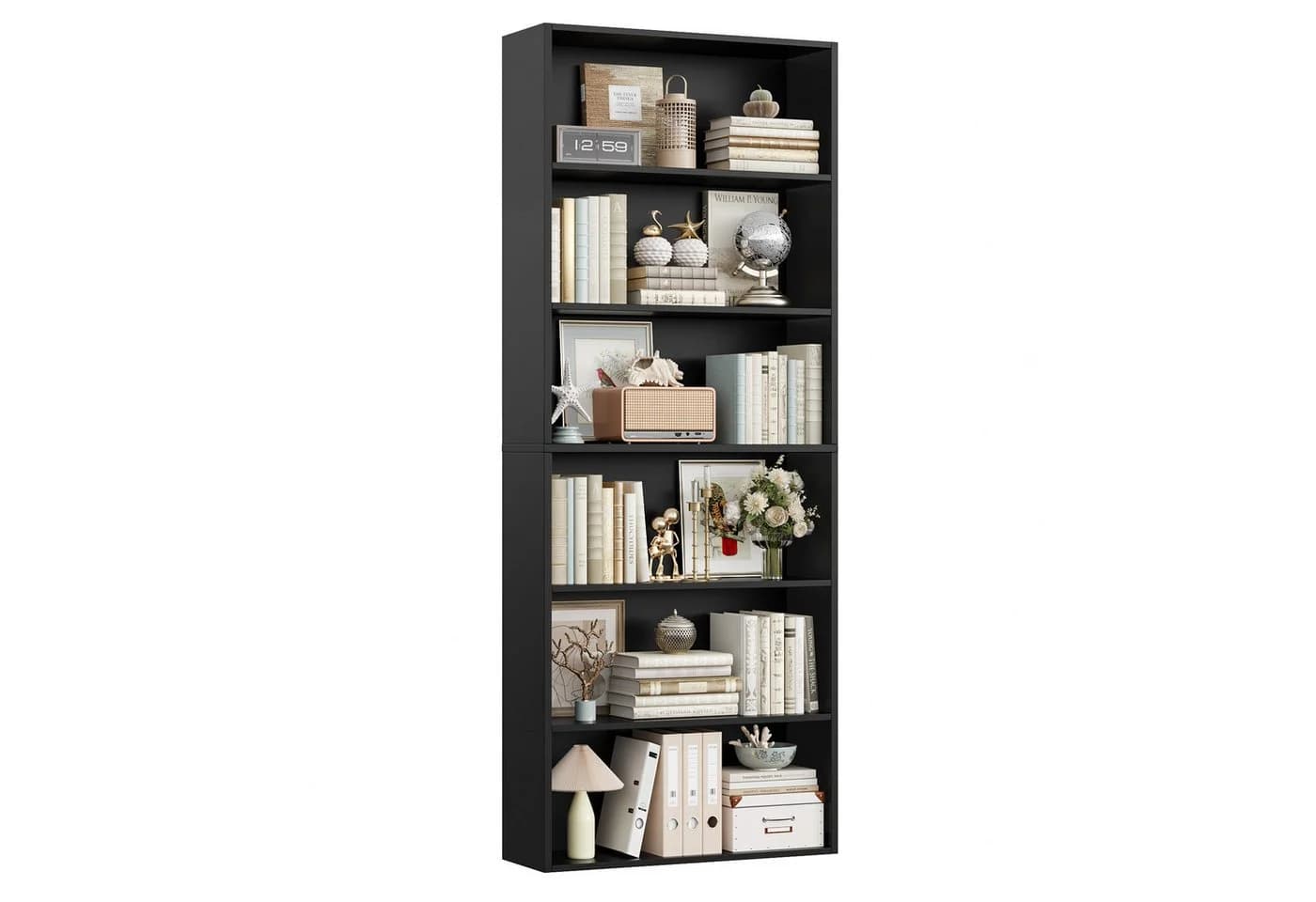 Homfa Bücherregal 180cm Standregal Büroregal Raumteiler mit 6 Fächern - Bild 2