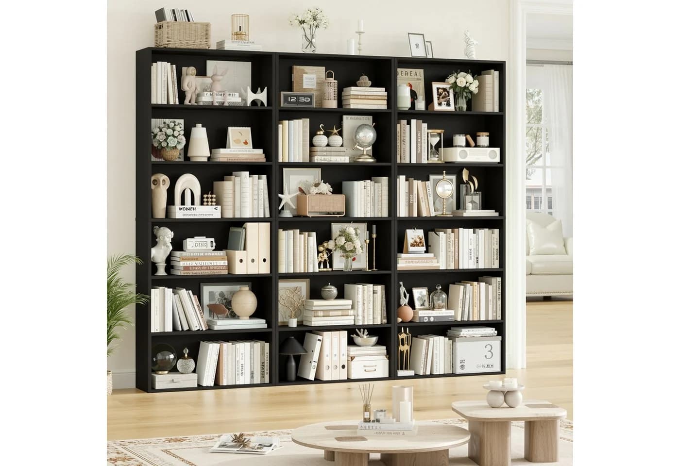 Homfa Bücherregal 180cm Standregal Büroregal Raumteiler mit 6 Fächern - Bild 4