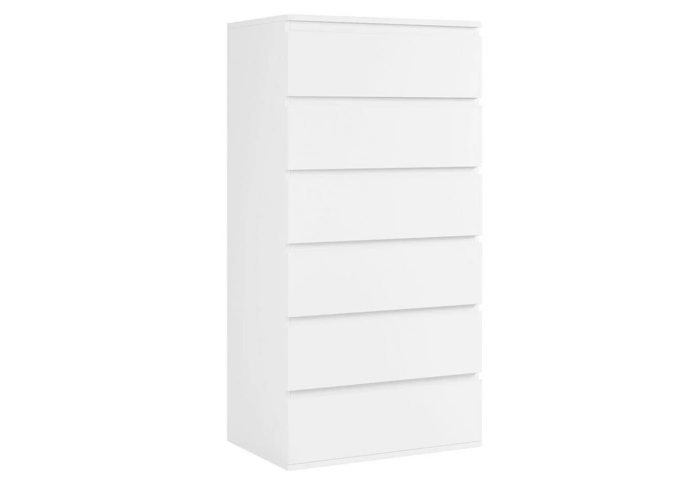 Homfa Kommode Sideboard 6 Schubladen Weiß MDF 60x40x119 cm - Bild 2