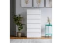 Homfa Kommode Sideboard 6 Schubladen Weiß MDF 60x40x119 cm Bild 3