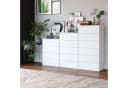 Homfa Kommode Sideboard 6 Schubladen Weiß MDF 60x40x119 cm Bild 4