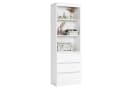 Homfa Hochschrank Bücherregal Bücherschrank 3 Schubladen Weiß Bild 2