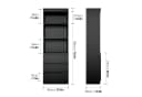 Homfa Hochschrank Bücherregal Bücherschrank 3 Schubladen Vitrinenschrank Schwarz Bild 5