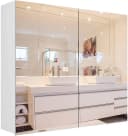 Homfa Badezimmerschrank 4 Fächer 70 cm Weiß MDF Bild 2