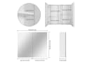 Homfa Badezimmerschrank 4 Fächer 70 cm Weiß MDF Bild 4