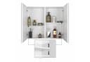 Homfa Badezimmerschrank 4 Fächer 70 cm Weiß MDF Bild 5