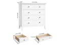 Homfa Kommode Sideboard 5 Schubladen Metallgriffe Weiß 80x40x80cm Bild 1