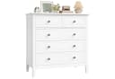 Homfa Kommode Sideboard 5 Schubladen Metallgriffe Weiß 80x40x80cm Bild 2