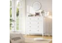 Homfa Kommode Sideboard 5 Schubladen Metallgriffe Weiß 80x40x80cm Bild 3