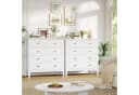 Homfa Kommode Sideboard 5 Schubladen Metallgriffe Weiß 80x40x80cm Bild 4