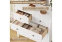 Homfa Kommode Sideboard 5 Schubladen Metallgriffe Weiß 80x40x80cm Bild 5