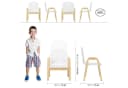 Homfa Kinderstuhl 4er Set Höhenverstellbar 61,5-48,5 cm Massivholz Bild 3
