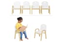 Homfa Kinderstuhl 4er Set Höhenverstellbar 61,5-48,5 cm Massivholz Bild 4